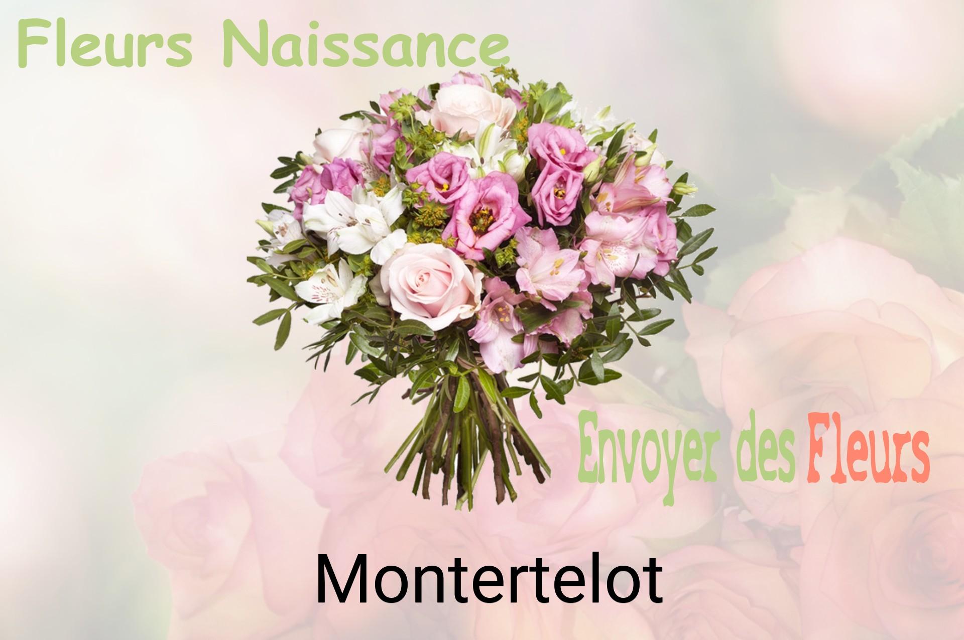 Bouquet de fleurs de naissance livré à Montertelot