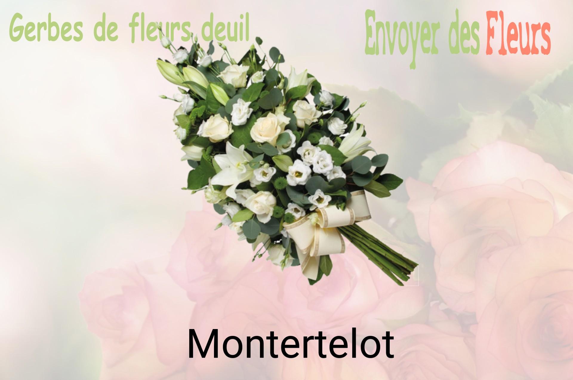 Gerbe de fleurs de deuil livrée à Montertelot